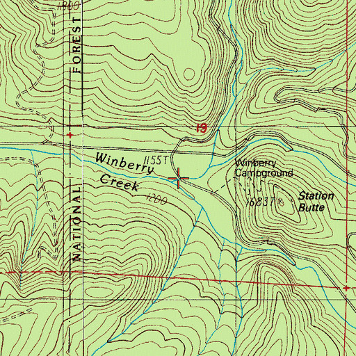 Topographic Map of Brush Creek, OR