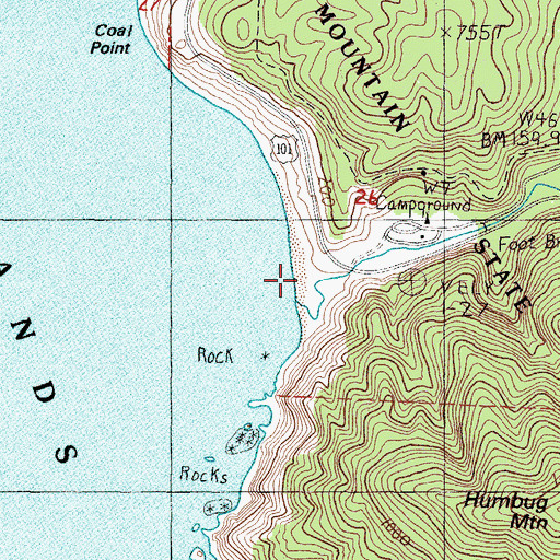 Topographic Map of Brush Creek, OR