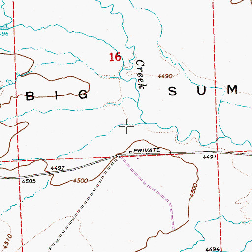 Topographic Map of Brush Creek, OR