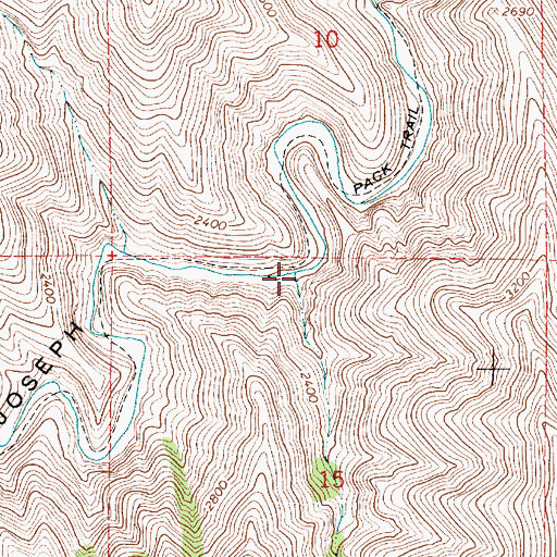 Topographic Map of Brushy Gulch, OR