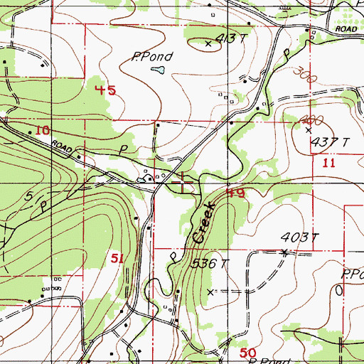 Topographic Map of Henderson Creek, OR