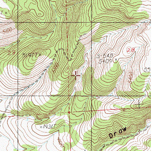 Topographic Map of Buck Butte, OR