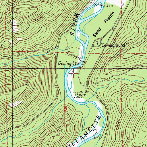 Topographic Map of Buck Creek, OR