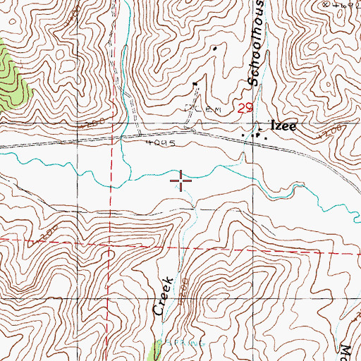 Topographic Map of Buck Creek, OR