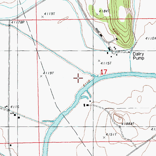 Topographic Map of Buck Creek, OR