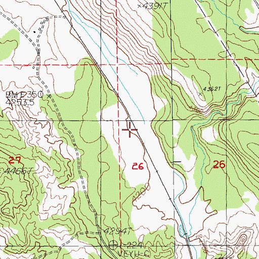 Topographic Map of Buck Creek, OR