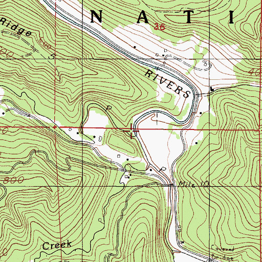 Topographic Map of Buck Creek, OR