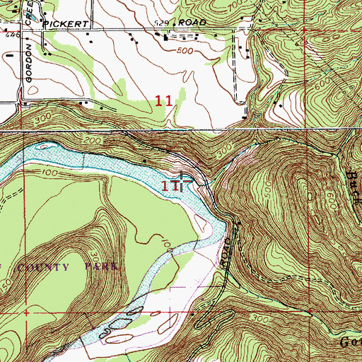 Topographic Map of Buck Creek, OR