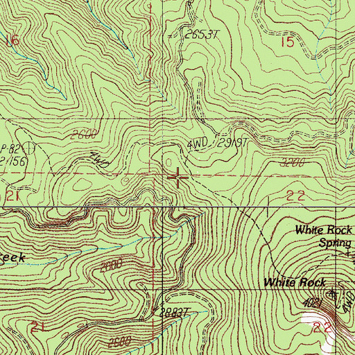 Topographic Map of Buck Fork Trail, OR