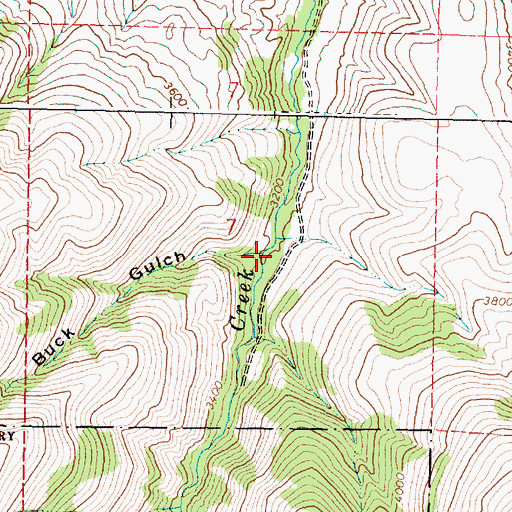 Topographic Map of Buck Gulch, OR