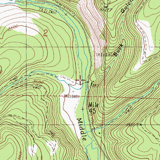 Topographic Map of Buck Gulch, OR
