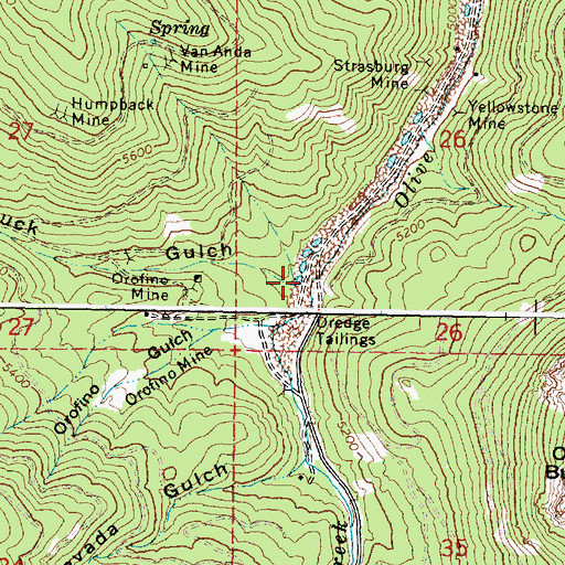 Topographic Map of Buck Gulch, OR