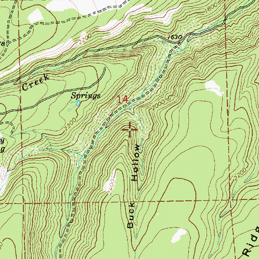 Topographic Map of Buck Hollow, OR