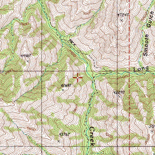 Topographic Map of Buckaroo Gulch, OR