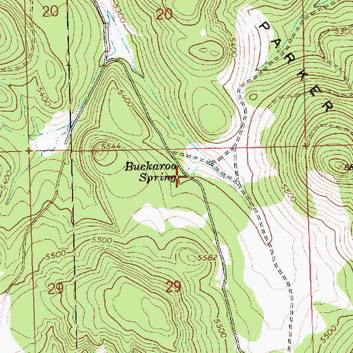 Topographic Map of Buckaroo Spring, OR