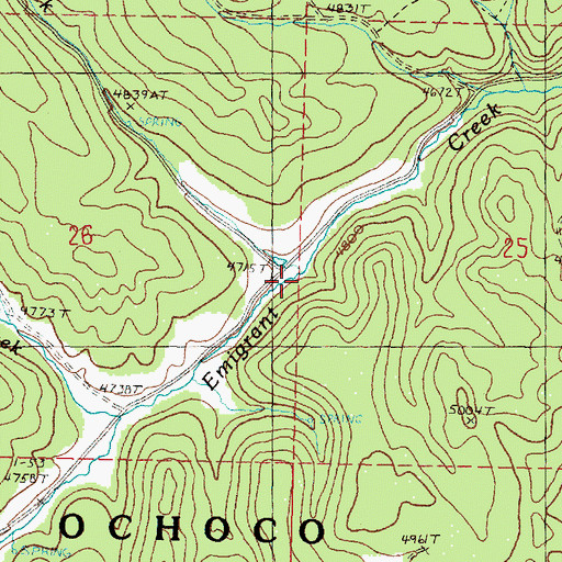Topographic Map of Buckboard Creek, OR