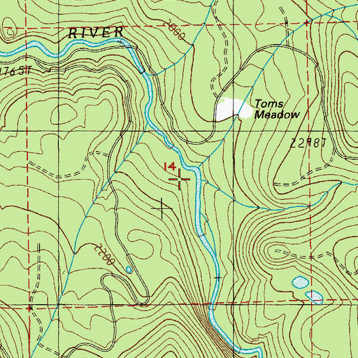 Topographic Map of Buckeye Creek, OR