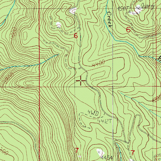 Topographic Map of Buckhead Trail, OR
