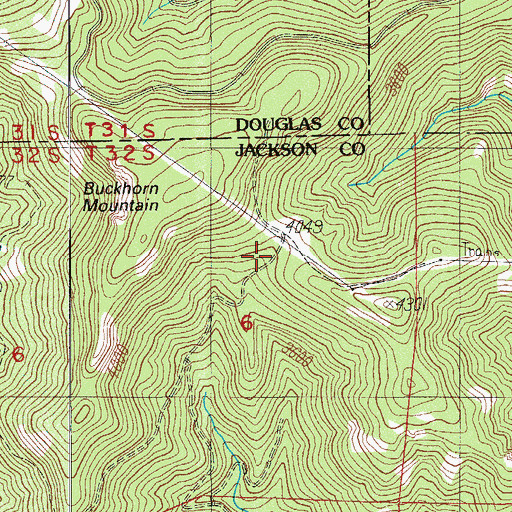 Topographic Map of Buckhorn Cabin, OR