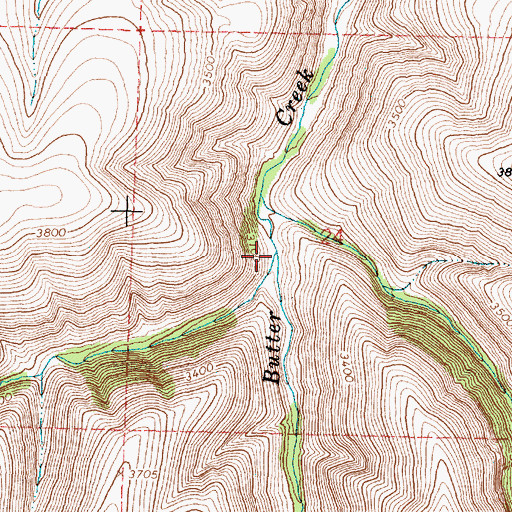 Topographic Map of Buckhorn Creek, OR