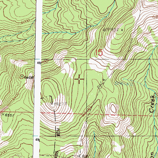Topographic Map of Buckhorn Meadow, OR