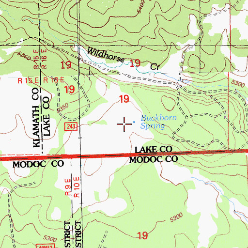 Topographic Map of Buckhorn Spring, OR