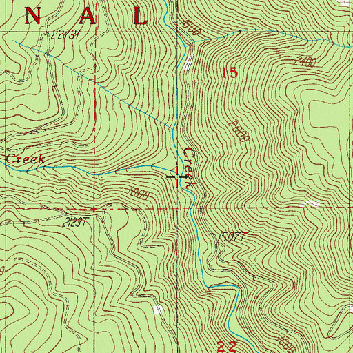 Topographic Map of Budd Creek, OR
