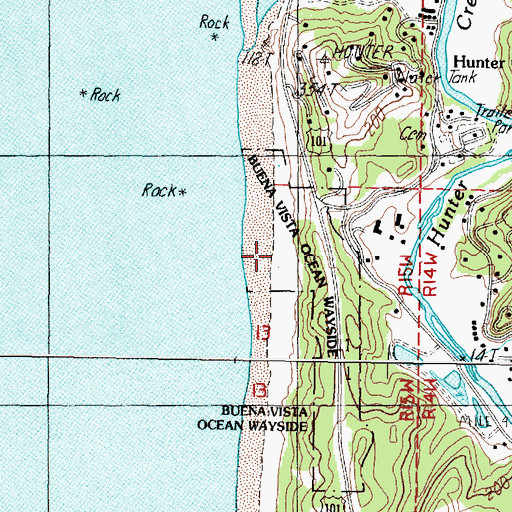 Topographic Map of Buena Vista State Park, OR