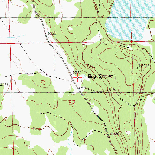 Topographic Map of Bug Spring, OR