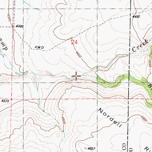 Topographic Map of Bulger Creek, OR