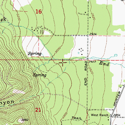 Topographic Map of Bull Canyon, OR