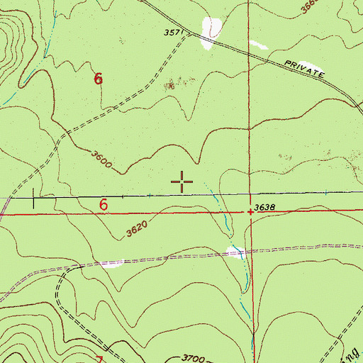 Topographic Map of Bull Creek, OR