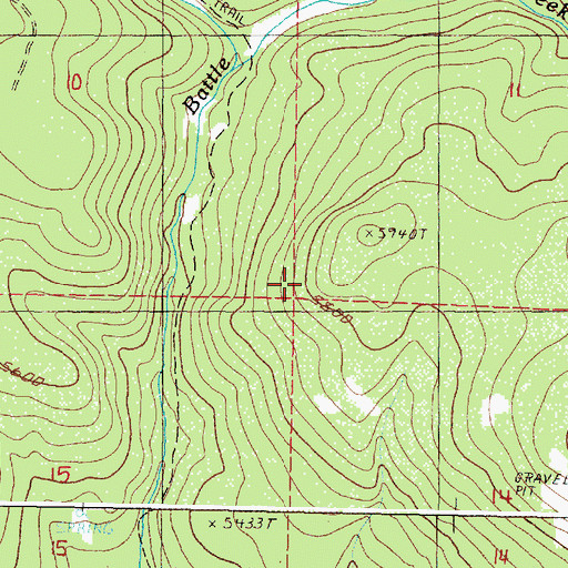 Topographic Map of Bull Prairie Trail, OR