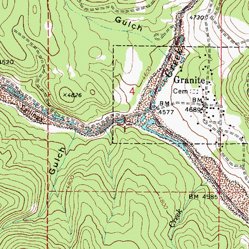 Topographic Map of Bull Run Creek, OR