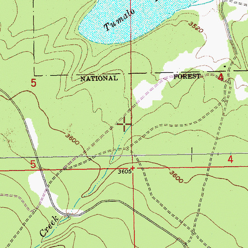 Topographic Map of Bull Spring Creek, OR