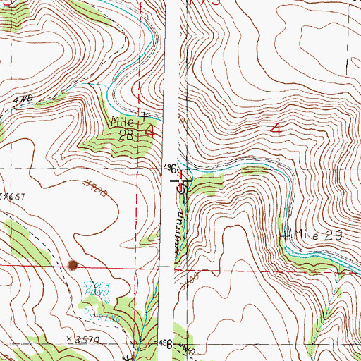 Topographic Map of Bullrun Creek, OR