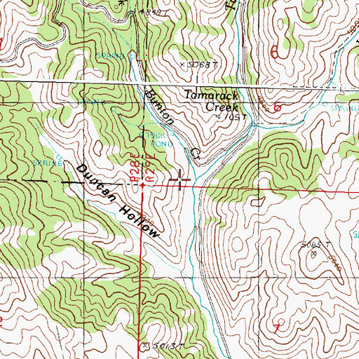 Topographic Map of Bunton Creek, OR
