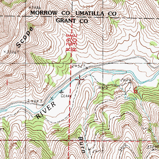 Topographic Map of Burn Canyon, OR