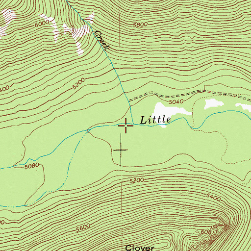Topographic Map of Burn Creek, OR