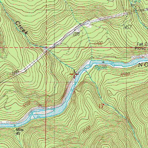 Topographic Map of Burnt Creek, OR