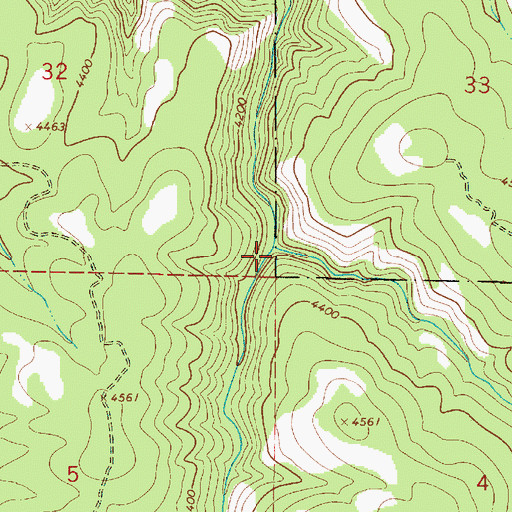 Topographic Map of Burnt Creek, OR