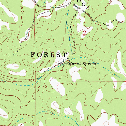 Topographic Map of Burnt Spring, OR