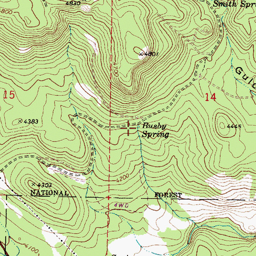 Topographic Map of Busby Spring, OR
