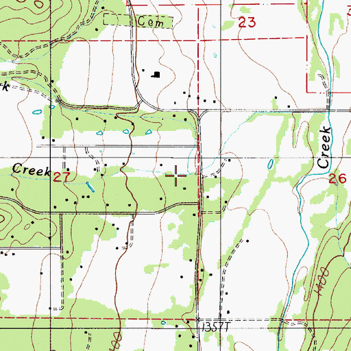Topographic Map of Butcher Creek, OR