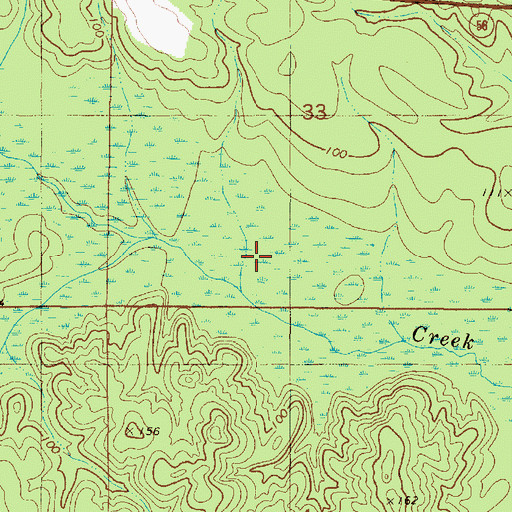 Topographic Map of Ben Branch, AL