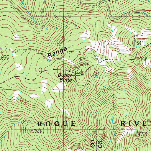 Topographic Map of Butler Butte, OR