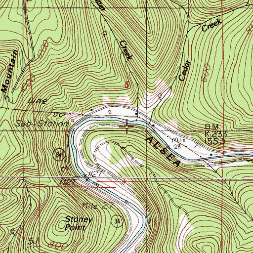 Topographic Map of Butler Creek, OR