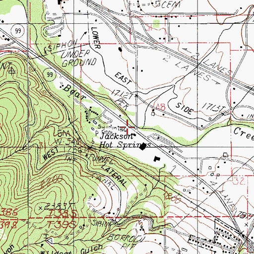 Topographic Map of Butler Creek, OR
