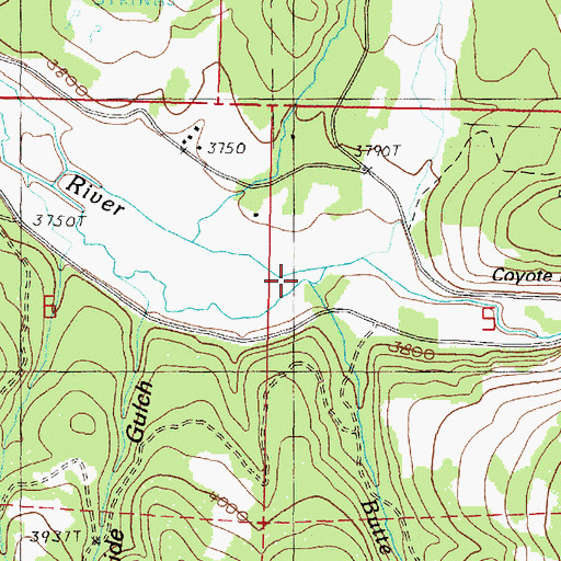 Topographic Map of Butte Creek, OR