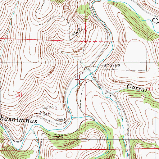 Topographic Map of Butte Creek, OR